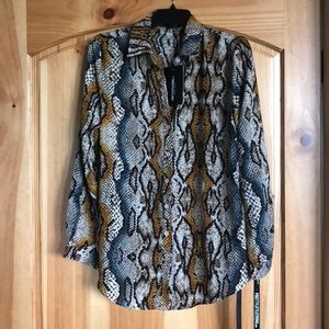 PrettyLittleThing snake print button down
